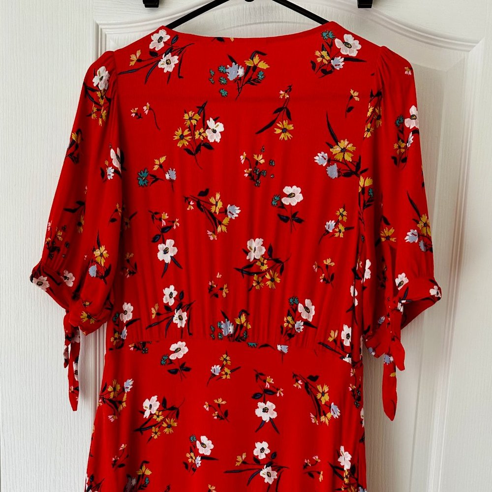 Anthropologie Orange Midi Dress